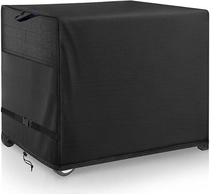 Pizza Oven Table Cover- Heavy Duty Waterproof Cover for Pizza Oven Cart Table,Compatible with 51 inch Outdoor Utility Cart and Storage Cabinet Black
