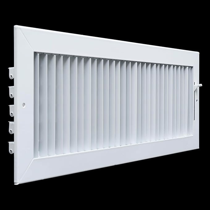 Fits 20x6 Duct Opening Steel Adjustable Air Supply Grille by Handua | Register Vent Cover Grill for Sidewall and Ceiling | White | Outer Dimensions: 21.75" X 7.75"