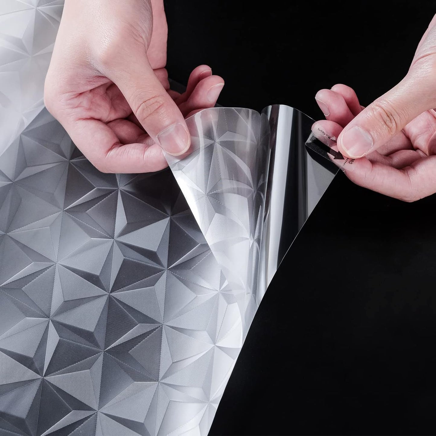 Niviy 3D No Glue Static Cling Window Films Privacy Cut Glass Window Sticker for Bathroom Office Kitchen Window Decor 23.6"x 78.7", Frosted