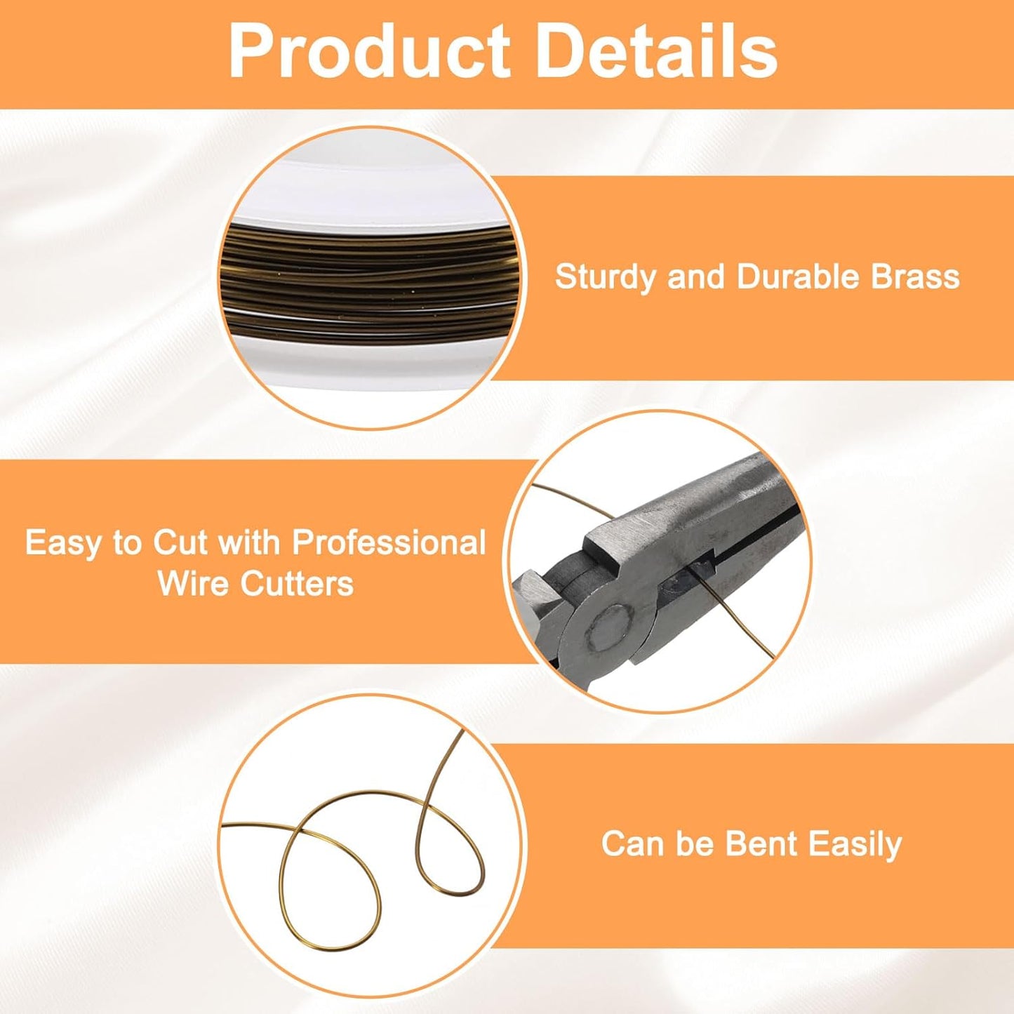 HARFINGTON 8ft Jewelry Wire, 20 Gauge (0.8mm) Brass Craft Soft Metal Tarnish Resistant Copper Beading Wire for Jewelry Making Supplies Crafting, Ancient Blue