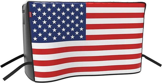 45" Heavy Duty Waterproof Gas Grill Cover fits Weber Char-Broil Coleman Gas Grill-Black,American Flag.