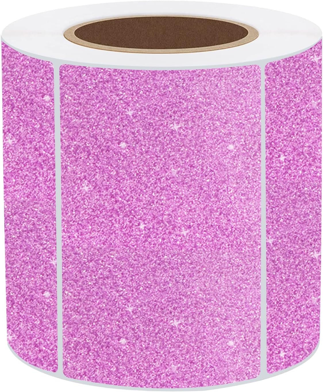 3x2 Inch Holographic Thermal Labels, Glitter Pink Thermal Sticker Labels, Waterproof Thermal Printer Stickers for Price, Barcode, Name, Custom Logo Design, 200 Pcs/Roll