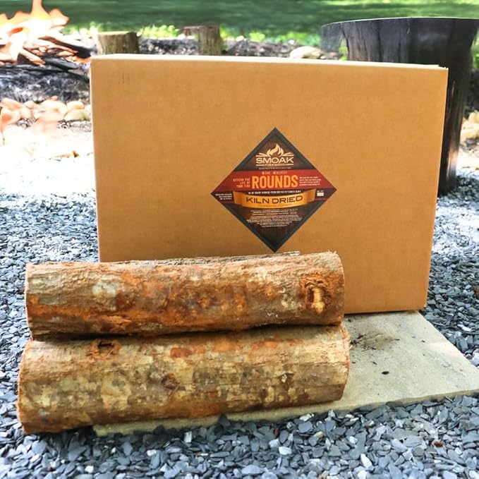 Smoak Firewood - Kiln Dried Premium USDA Certified Firewood (Uncut Rounds (16inch Logs) 100-120lbs)