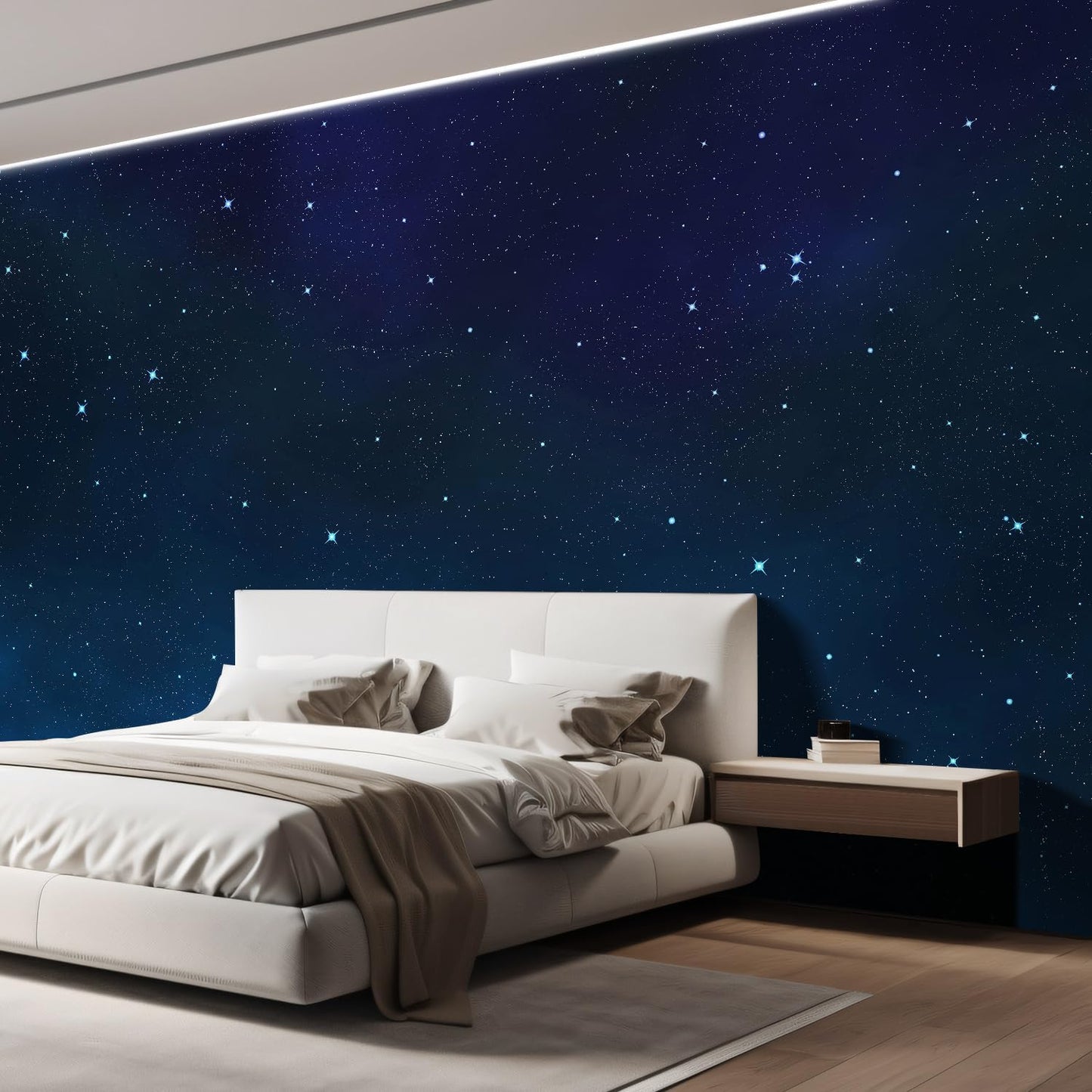 wall26 Large Wall Mural Beautiful Scenery of The Starry Night Self-Adhesive Vinyl Wallpaper Removable Wall Sticker - 108x144 inches