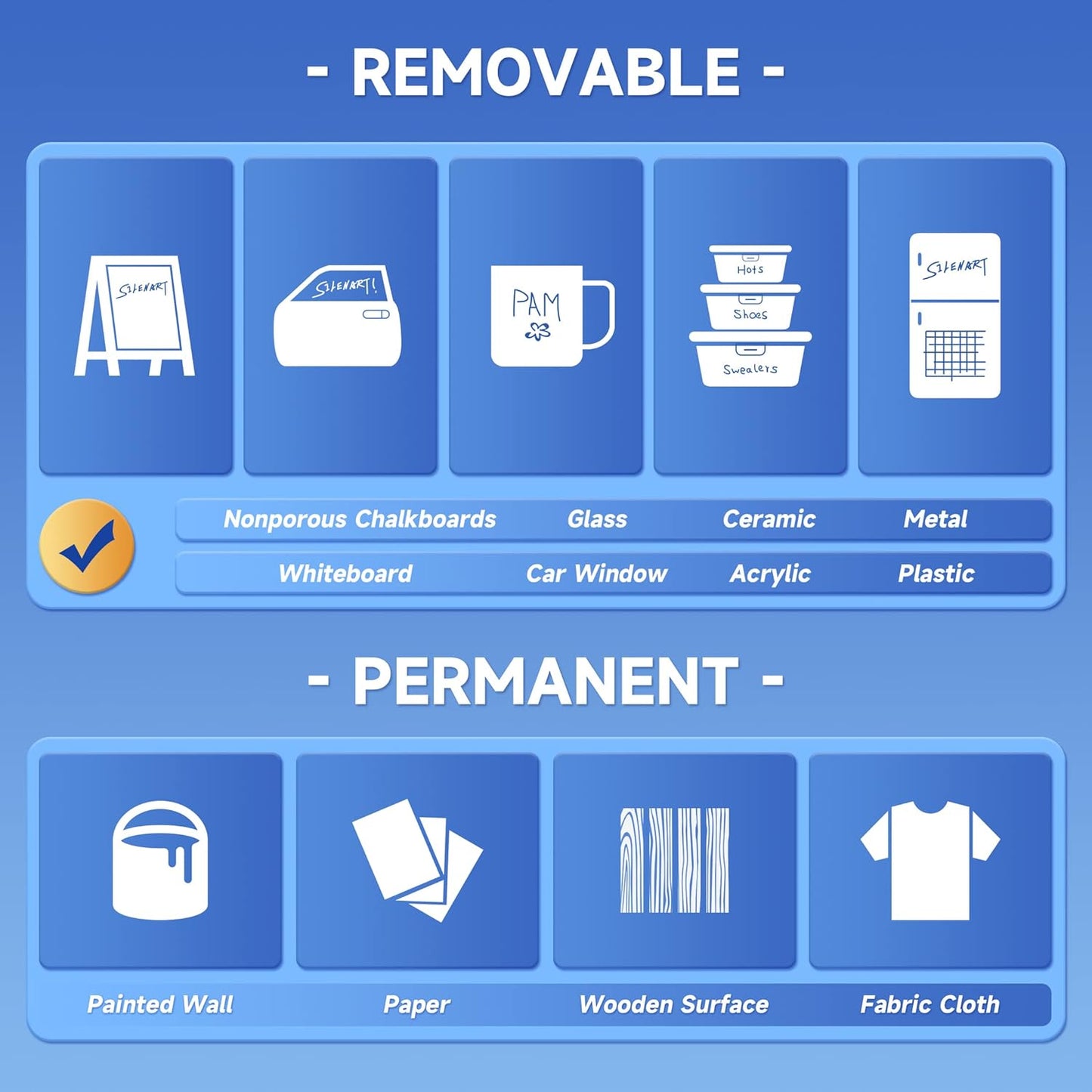 White Liquid Chalk Markers - Chalk Markers White - Dry Erase Markers Pen - for Chalkboard Signs, Windows, Blackboard, Glass