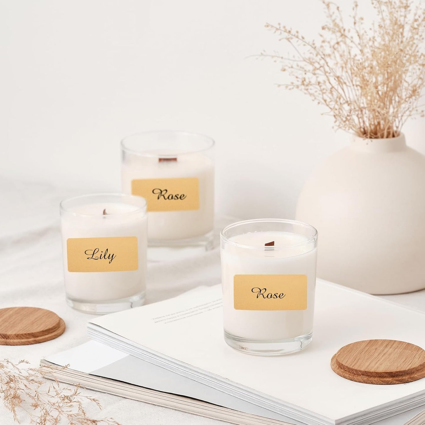 Brown Thermal Labels Stickers, 3x2 inch Direct Thermal Labels Stickers for Shipping, Barcode, Address, Perforation Line Design- 300 Pcs