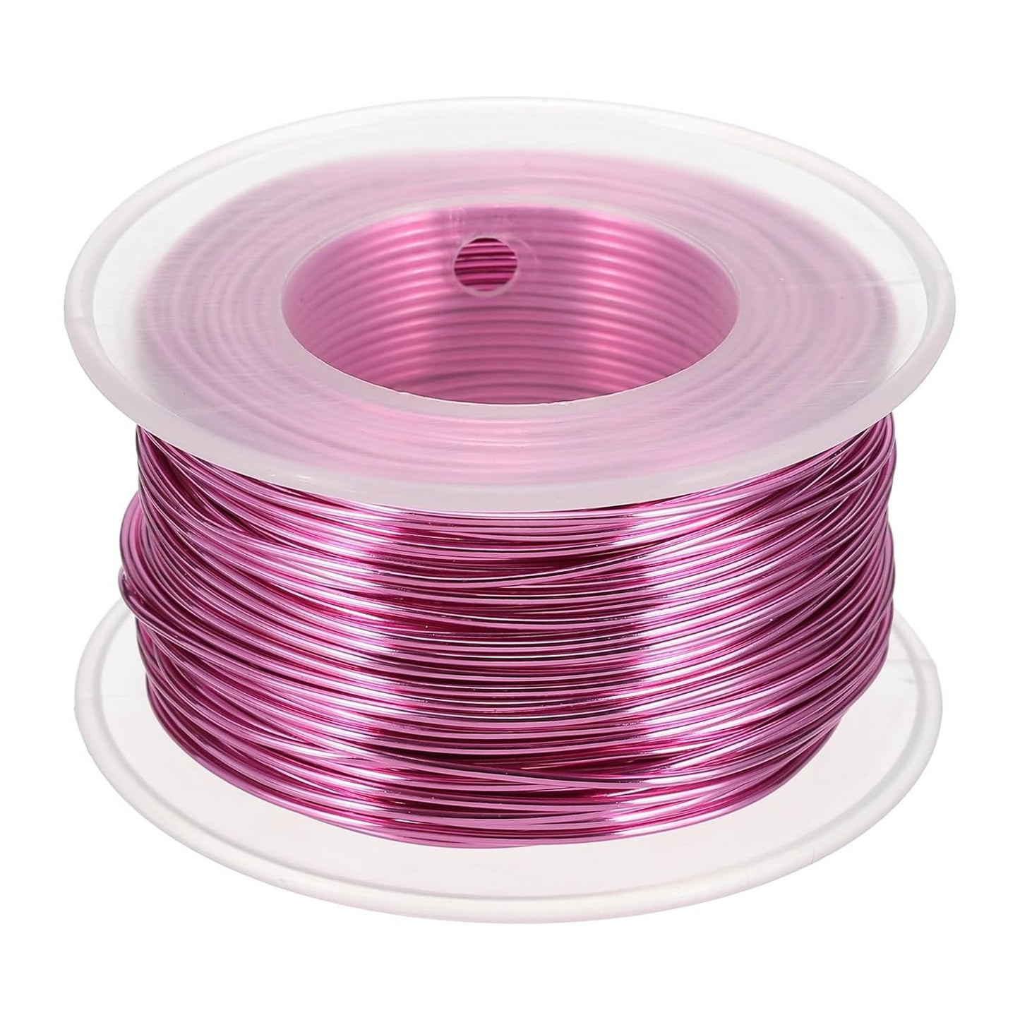 uxcell 18 Gauge / 1mm Anodized Aluminum Wire for Jewelry Craft Making, 102 Feet Bendable Flexible Wire for DIY Home Decor Gardening Sculpture, Dark Pink