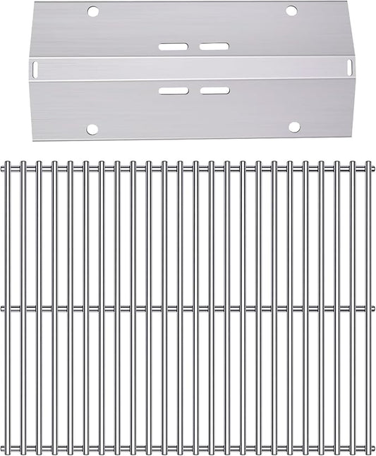 BBQ Grill Grates Replacement for Cuisinart Gas Grill CGG-200, CGG-220, CGG-240 Accessories, Stainless Steel Cooking Grate Grids Gas Grill Parts 18 Inch for All Foods Portable Gas Grillls