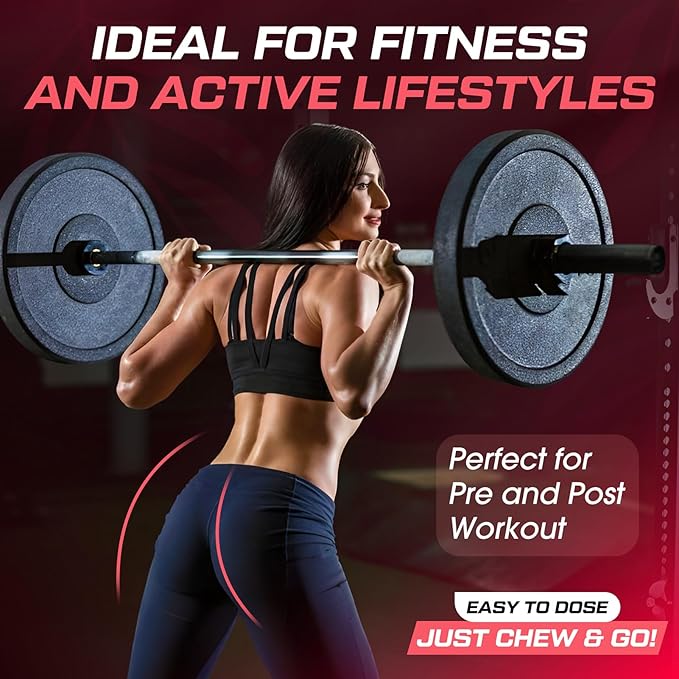Creatine Gummies for Women, Sugar-Free Creatine Monohydrate with Collagen, BCAAs, Vitamin C & B12 for Muscles, Energy & Booty, Post Workout Supplements and Vegan Preworkout Gummies for Women