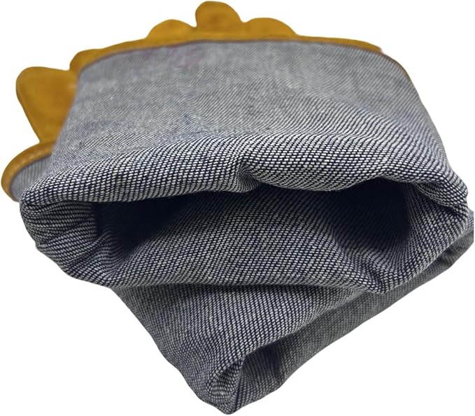 Leather Welding Gloves - Thick Premium Cow Split Leather, Heat Resistant, Welding, Grilling, BBQ & Fireplace