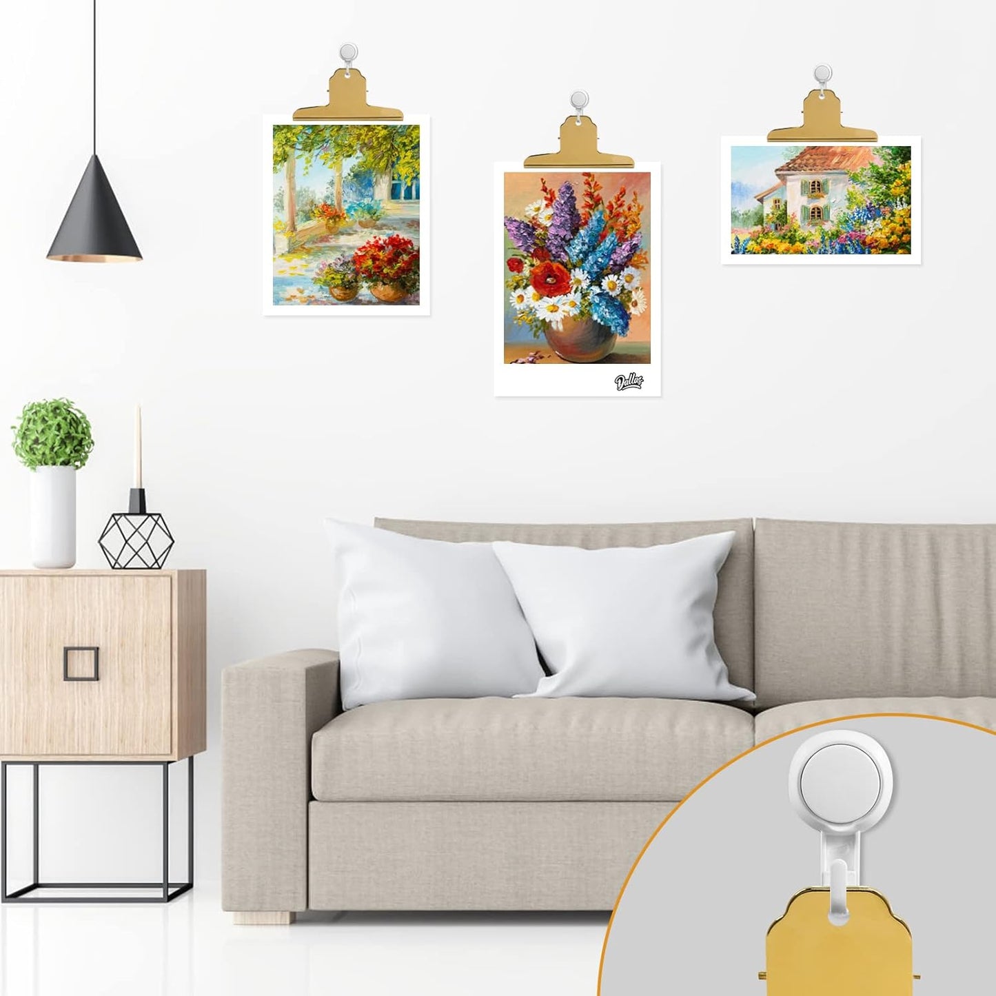 Coideal Gold Metal Bulldog Paper Clips, 3 Pack Stainless Steel Large Bull Clips Clamps for Drawing Board, Home Kitchen Office (5 7/10 Inch)