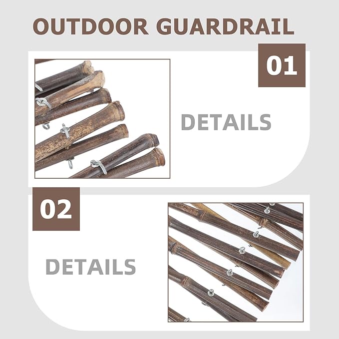 Toyvian Stretchable Garden Fence Natural Reed Decorative Partition for Outdoor Patio Landscaping Pastoral Privacy Barrier for Courtyard and Driveway