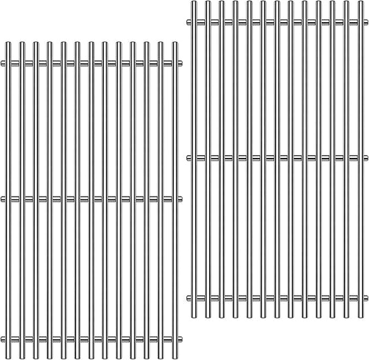 9MM 304 Stainless Steel Grill Grates for Weber Spirit E-210 E-220 S-210 S-220 Gas Grills with Front-Mounted Control 7637 Grill Replacement Parts for Weber Spirit I & II 200 Series 17.5 inch