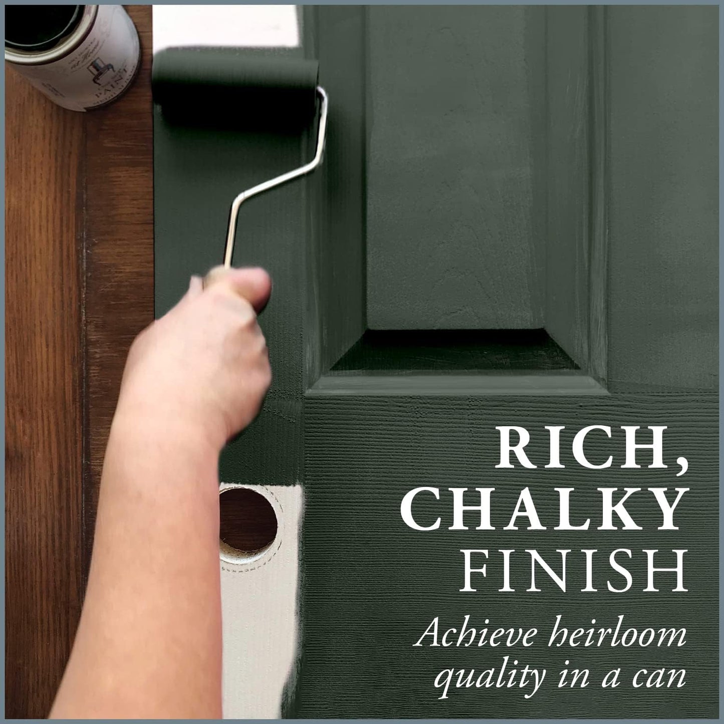 AMY HOWARD AT HOME Chalk-Based One Step Paint for Furniture, Cabinetry, Decor, Finish, and More | No Stripping, Sanding, or Priming | Dark Base | 16 Ounce | Cherbourg