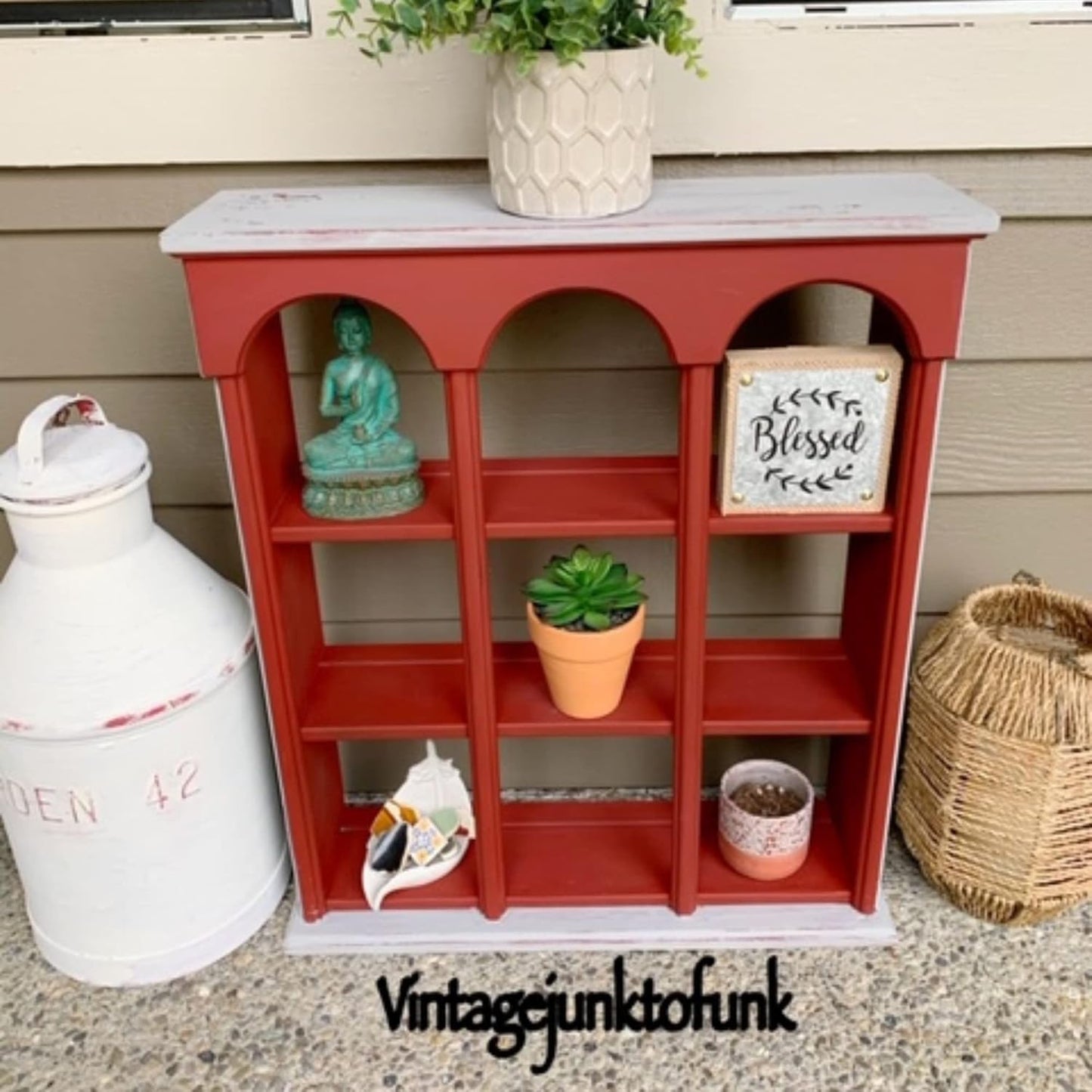 Dixie Belle Paint Company Chalk Finish Furniture Paint - Rustic Red (16oz) - Matte Brick Red Chic Chalk Mineral DIY Furniture Paint