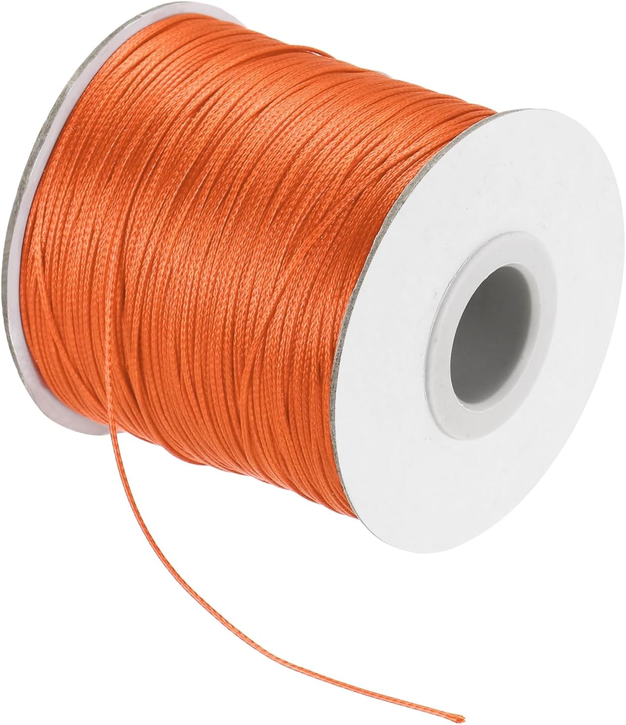 MECCANIXITY Waxed Cord 0.5mm Waxed Polyester Cord 175 Yard Wax String for Bracelet Making, Necklaces, Beading, Jewelry Making and DIY Crafts(Orange Red)