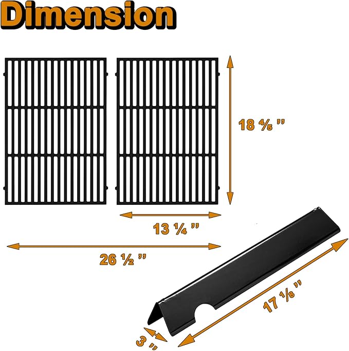 66795 66032 Flavorizer Bars 66095 Grill Grates Genesis II E-310 Grill Replacement Parts for Weber Genesis II E310 II SE-310 II E-335 II E-315 II LX S-340 II S-335 II S-345 GS4 Genesis 2 Grill Parts