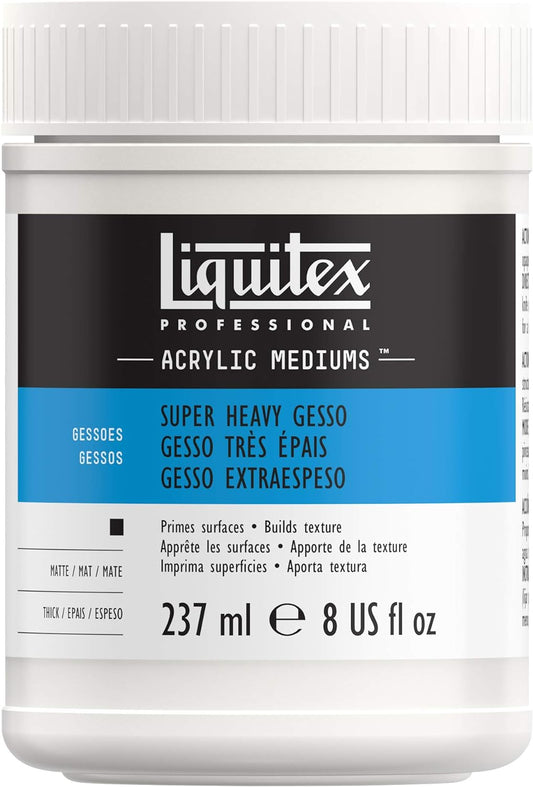 Liquitex Professional Gesso Surface Prep Medium, 237ml (8.0 oz), Super Heavy