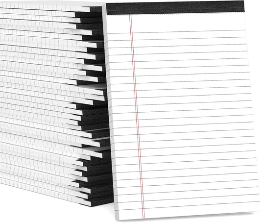 36 Pack Small Legal Pads 5x8 White Note Pads 5x8 College Ruled Paper Tablets for Office 80 GSM Paper Pads Narrow Ruled Legal Pad White Small Notepad 30 Sheets Writing Pad Lined Notepads for Office