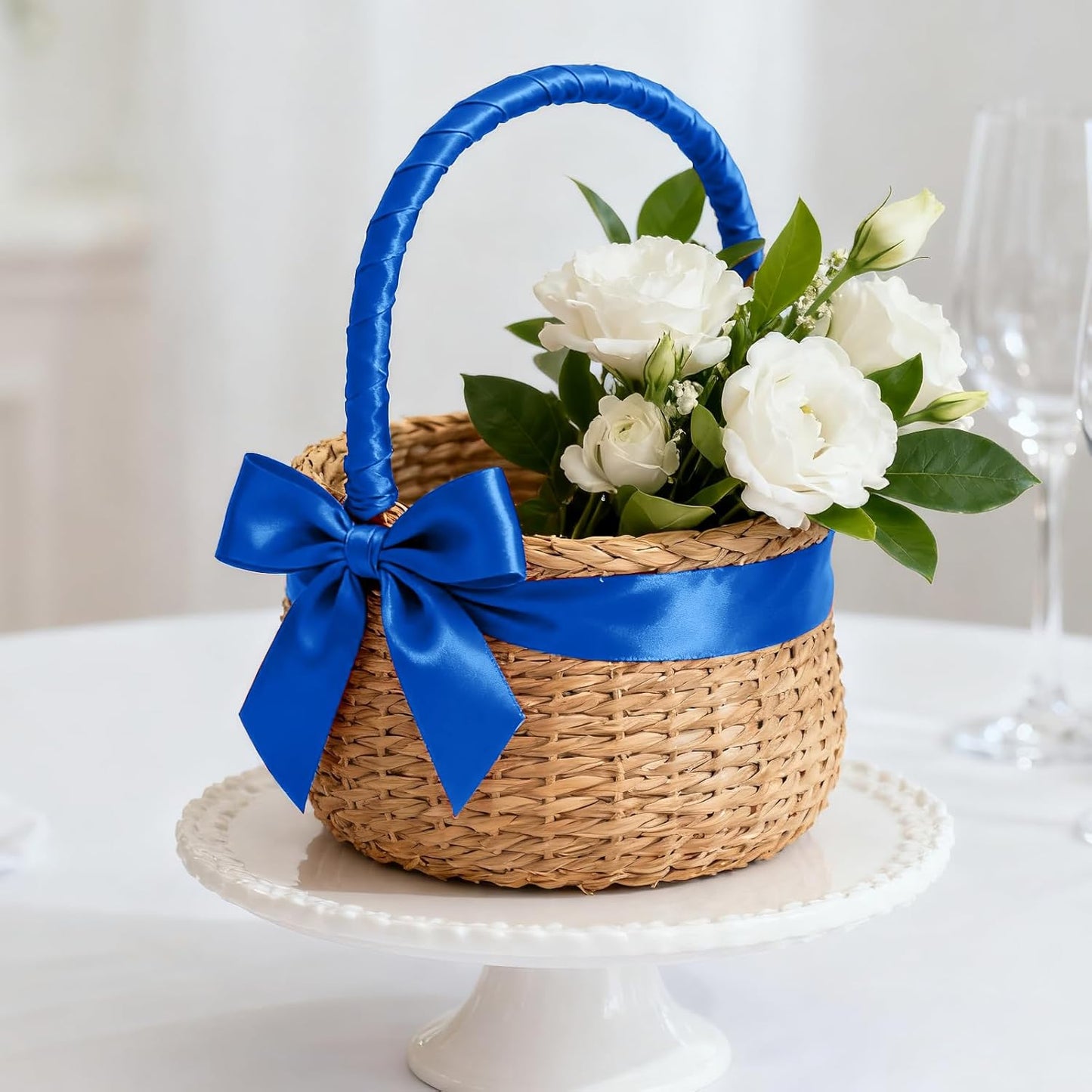 1-1/2 Inch 25 Yards Satin Ribbon Royal Blue, Solid Color Fabric Ribbon for Gift Wrapping, Wedding, Polyester Gift Ribbon for Birthday Party Decoration, Craft, Hair, Floral, Sewing