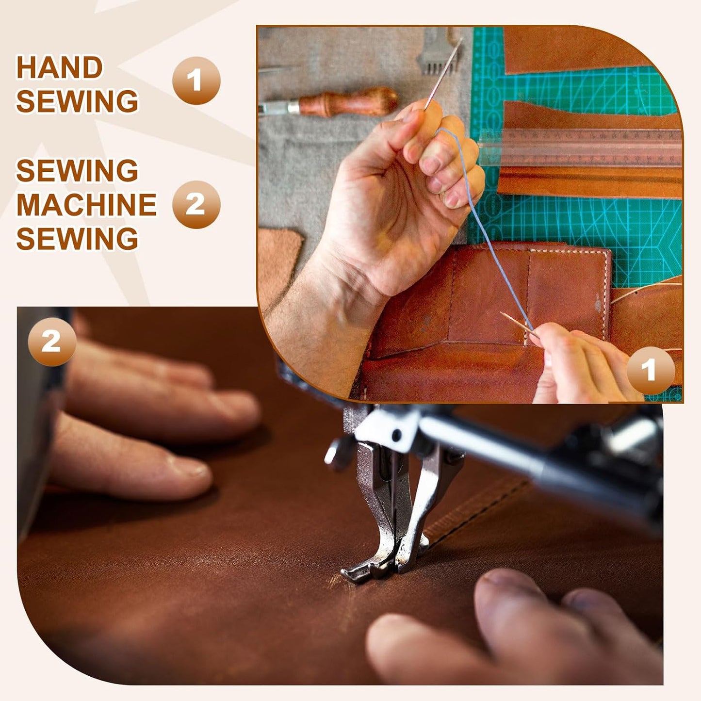 PATIKIL 284 Yard Flat Waxed Thread 150D 1mm Leather Sewing Cord for Repairing Shoes Bags Wallets Jewelry Making DIY Leather Craft, Purple