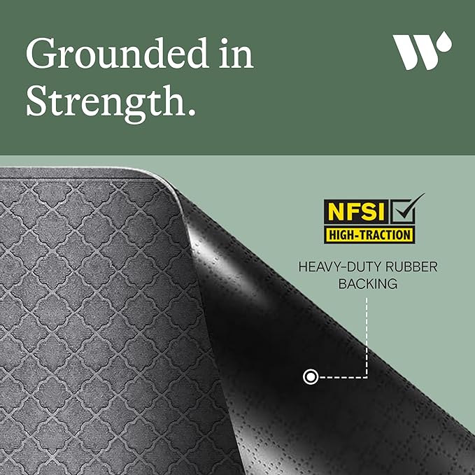 WaterHog Heavy Duty Doorway Mat, 3' x 5', Made in USA, Durable & Skid-Resistant Entryway Mat, Water-Trapping, Indoor/Outdoor Decorative Floor Covering, Cordova Collection, Medium Grey