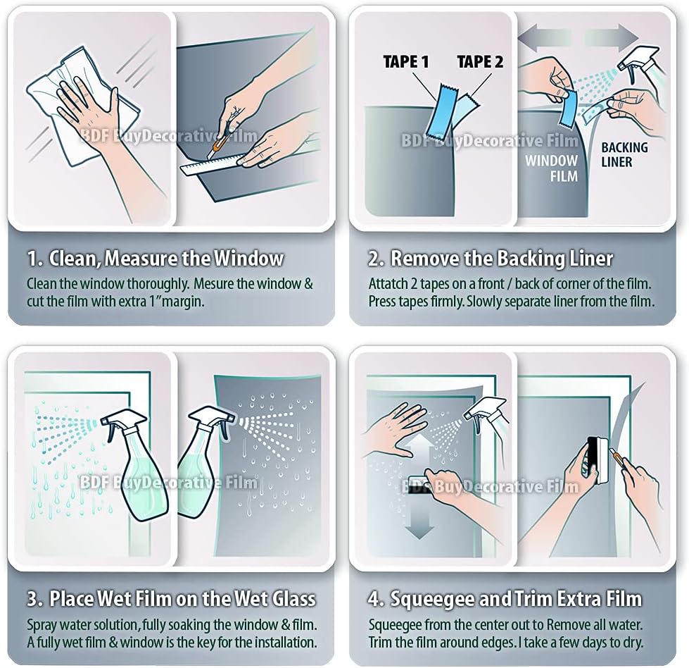 BDF EXNA20 Exterior Window Film Daytime Privacy and Heat Control Natural Black 20 (Dark) - 36in X 24ft