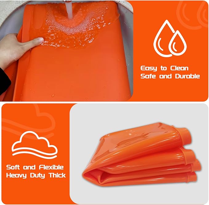 Silicone Griddle Mat Cover for Blackstone 22 Inch Griddle, Heavy Duty Food Grade Silicone, All Season Protective Cover (Orange)