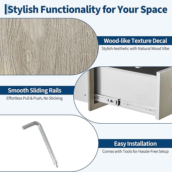 Stainless Steel Outdoor Kitchen Door Drawer Combo 29.5" W x 22.6" H x 21.7" D - Triple Drawers & Access Door, Propane Storage & Adjustable Garbage Ring, Weather-Resistant Flush Mount