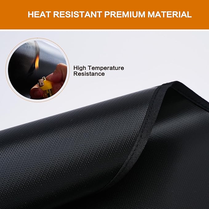 SUITMAT Heat Resistant Grill Mat for Countertop, Fireproof & Waterproof Mat for Outdoor Tabletop Grill, Outdoor Deck Protector, 24 x 31 in (0.8 mm)