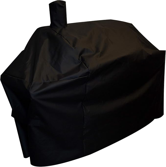 Grill-Smoker-Cover Sized for Char Griller Grill Smoker 2823, 2123 600D Heavy Duty Canvas Water Proof All Weather Off-Set Charcoal Smoker Cover G21616