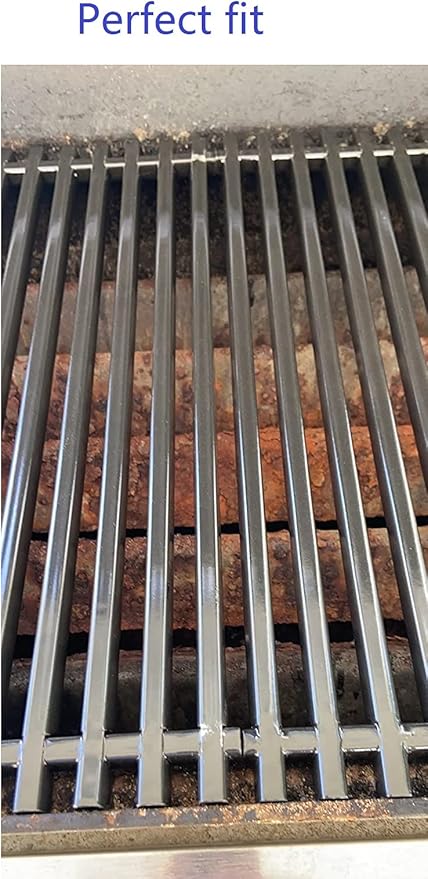 GasSaf Grill Grates for Weber Spirit 300, Spirit 700, Genesis Silver Gold B|C, Platinum B|C, Porcelain Grid Grates Replacement for Genesis 1000-3500, Gas Grill Parts for Weber 7525 (17.4 x11.8)