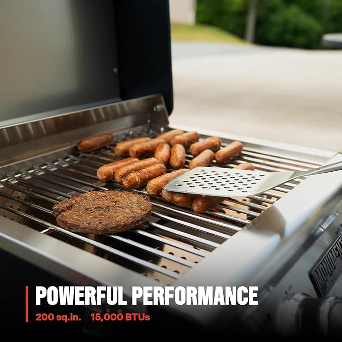 Monument Grills Clearview® 2-Burner Tabletop Propane Gas Grill for Outdoor Portable Camping Cooking with BBQ Cover(2 items)