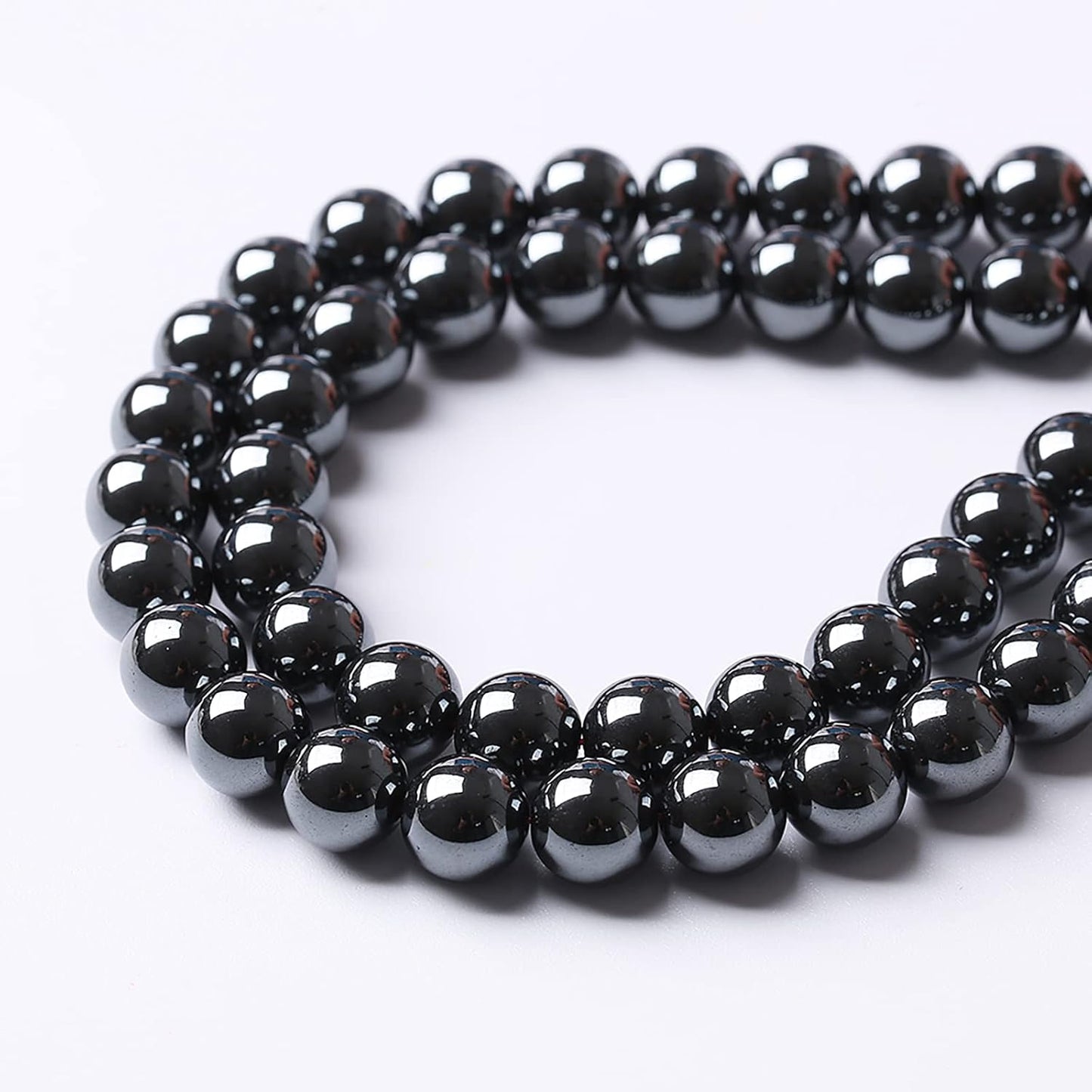 51pcs 8mm AAA Black Hematite Beads Natural Stone Gemstone Round Loose Beads for Jewelry Making DIY Bracelets Necklace Earrings