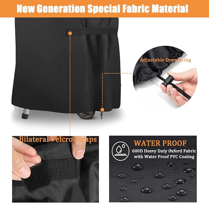 Grill Cover for Charbroil Bistro Pro Electric Grill, Waterproof Outdoor Griddle Cover for Char Broil Bistro Pro Grill Model 25302145 25302146 25302148 25302161 CB1250073P4 Gas Grill Accessories