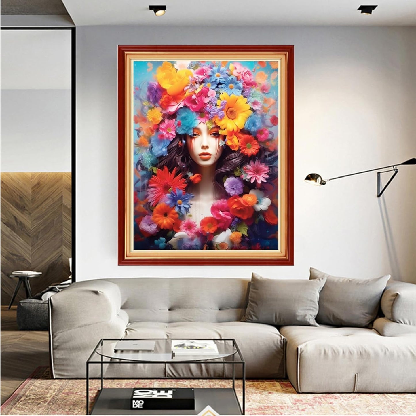 Dooxvey Cross Stitch Kits for Adults Beginners - Full Range of Stamped Kits - 11CT Cross Stitch Patterns - Flower Girl 16x20 inch