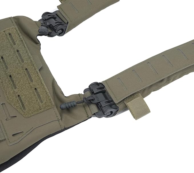 DMGEAR Plate Carrier Tactical Vest - Quick Release 500D Nylon Airsoft Vest, Laser-Cutting Modular Lightweight Vest