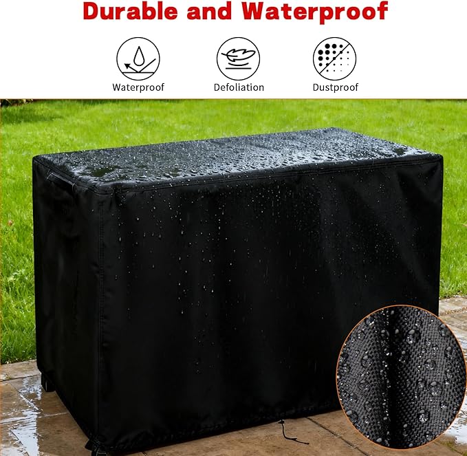 Grill Cart Cover, Outdoor Grill Stand Cover with UV Protection & Windproof Straps,Heavy Duty Covers for Most Standard Grill Carts/Pizza Oven Table -34.6" D x 18" W x 18" H
