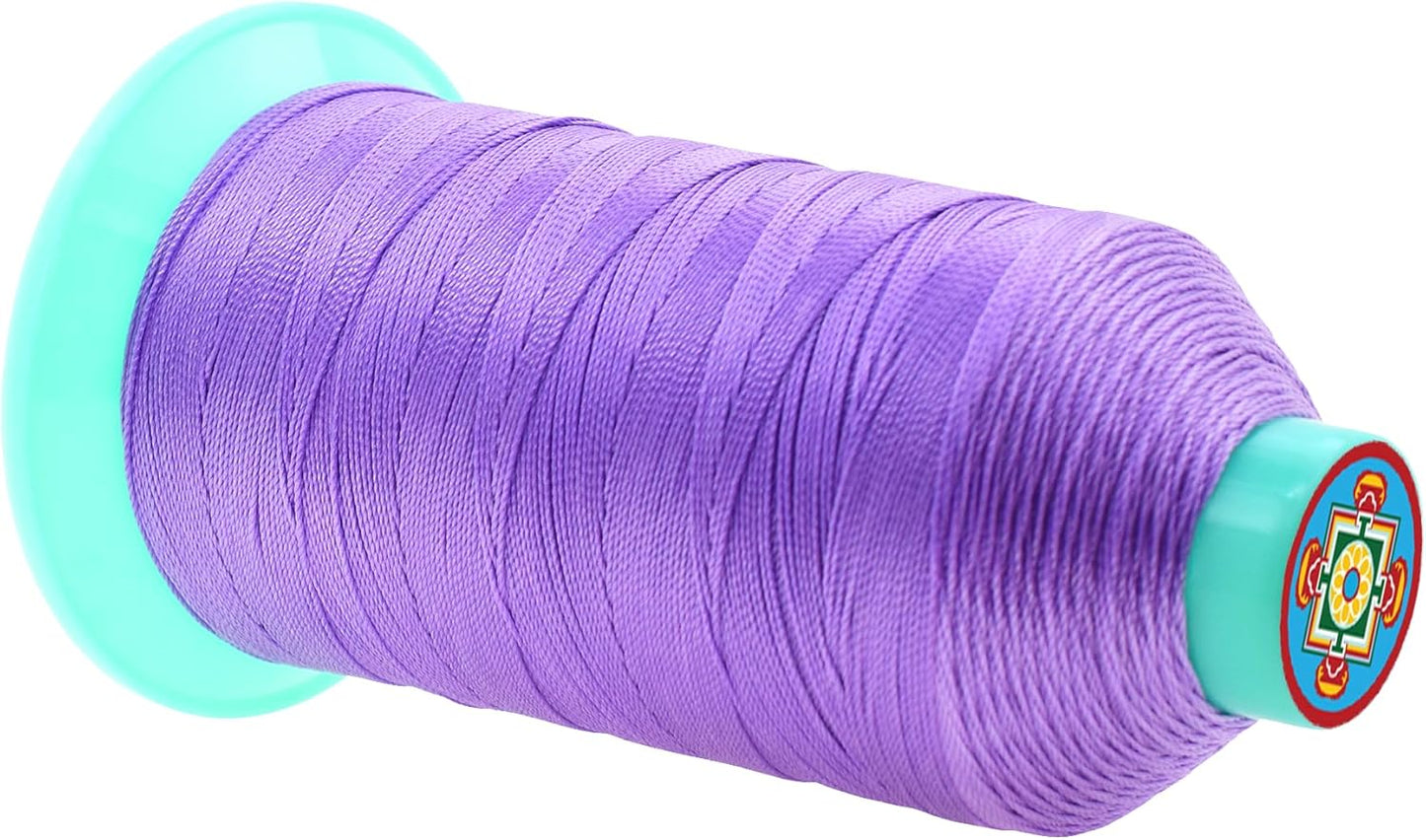 Mandala Crafts Bonded Nylon Thread Lilac Heavy Duty Sewing Threads - 415 YDs Size 346 210D T350 Tex 350 Thread for Leather Jeans Weaving Outdoor Marine Upholstery Threads