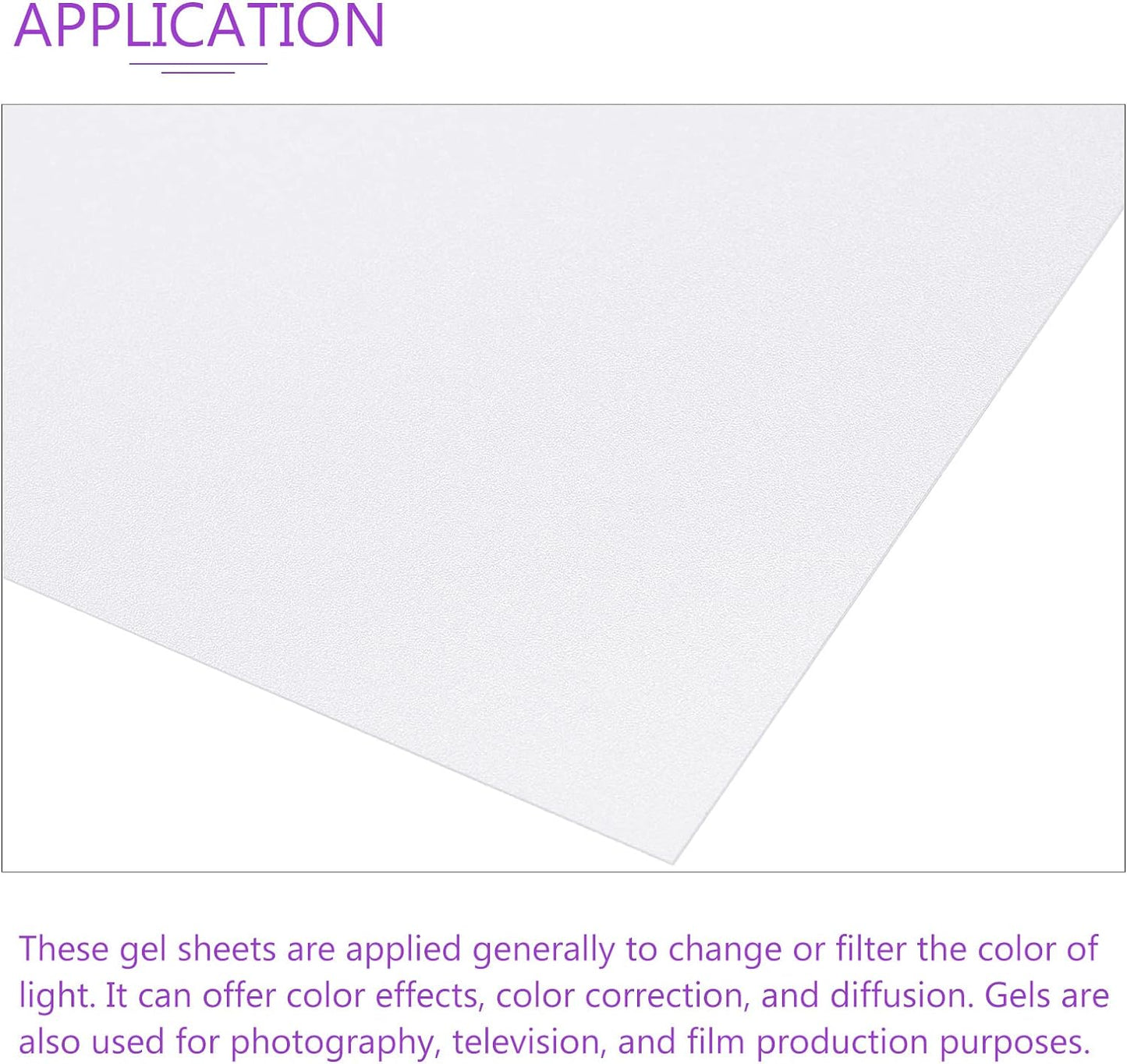 DMiotech 4Pcs Color Correction Gel Light Filter Overlay Transparent Plastic PVC Sheets Matte Translucent for Photo，Film,Video