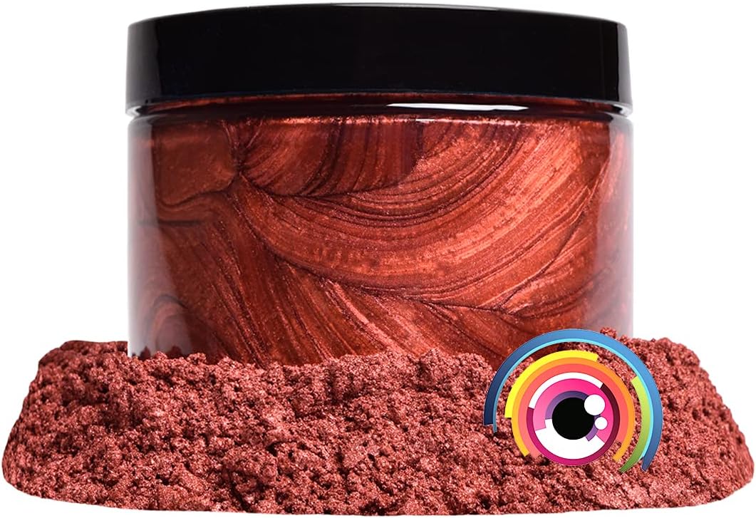 Eye Candy Pigments Premium Copper Mica Powder - Shinba Copper (25gr) - for Epoxy, Resin, Soap, Paint, Woodworking, Acrylic Pouring, Bath Bombs, Fishing Lures - DIY Arts and Crafts Additive