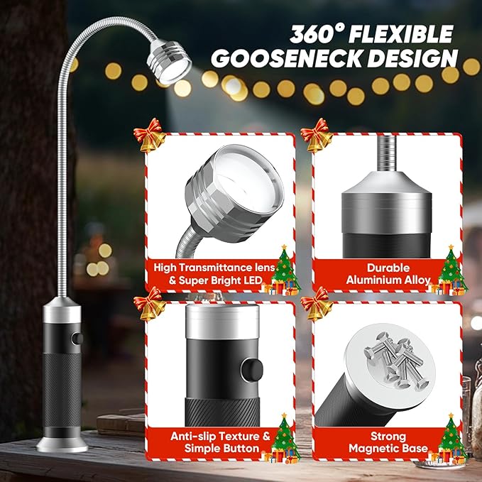 Valentines Day Gifts for Him: Grill Master Gifts for Men Husband - Grill Lights for Outdoor Grill with Magnetic Base - Smoker Grilling Accessories - Mens Gifts for Valentines Day 2 Pack