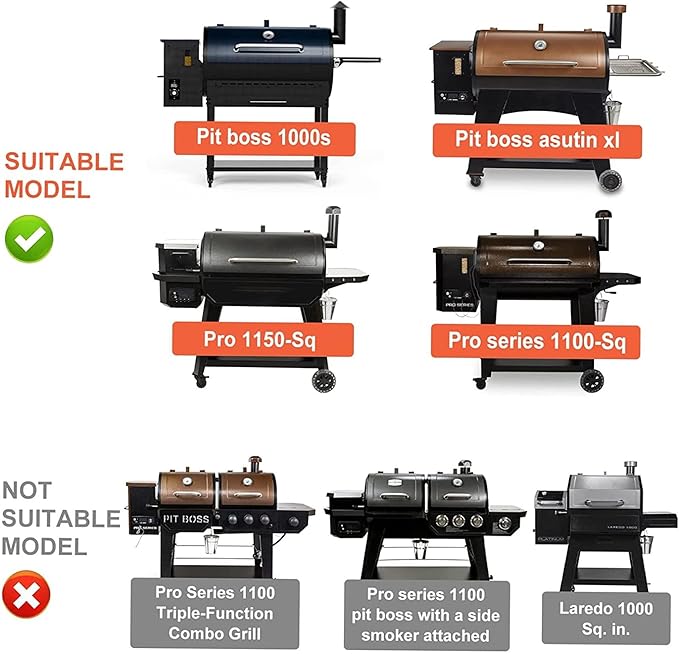 Grill Cover for Pit Boss Austin XL/Rancher XL 1000S, 1000SC, 1000SQ, 1000SC2, 1100 Pro, 1000/1100/1150/1500 Series, Z Grill 1000 Series Wood Pellet Smoker Grills, 600D Heavy Duty Waterproof BBQ Cover