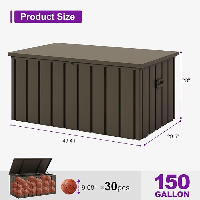 PURPLE LEAF 11 Pieces Patio Dining Set with Storage Box Wicker Teak-Finish Outdoor Furniture Rectangular Table and Chairs Set for Garden Deck Backyard Kitchen, Cushions and Pillows Included