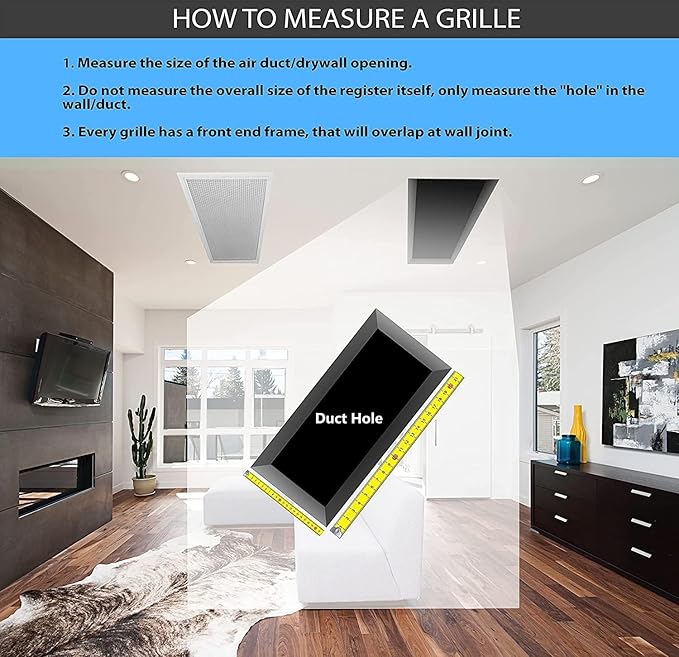 14" X 10" Adjustable AIR Supply Diffuser - HVAC Vent Cover Sidewall or Ceiling - Grille Register - High Airflow - Black [Outer Dimensions: 15.75"w X 11.75"h]