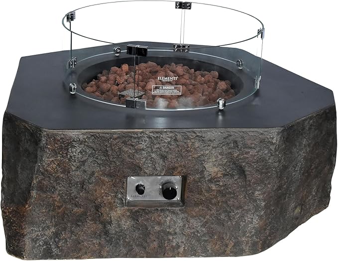 All Fire Table Pit Wind Screens and Stainless Steel Buner Lid from ELEMENTI | ELEMENTI Plus and MODENO (Wind Screens, Round 24.4" WS - 001)
