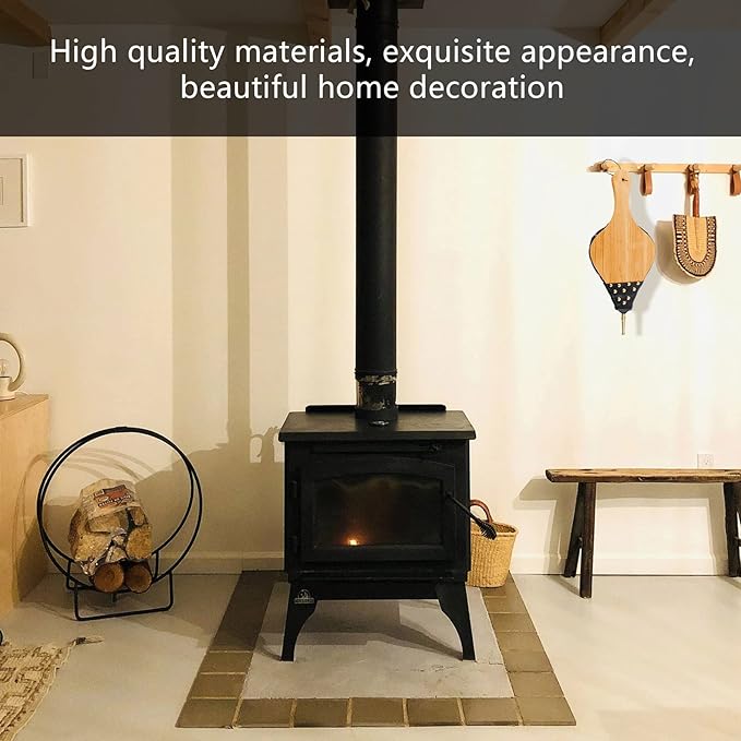 Fireplace Bellows, 19"x8" Indoor for Fire Pit Wood Stove, Large Air Blower With Cast Nozzle, for Outdoor Camping (Oak Wood)