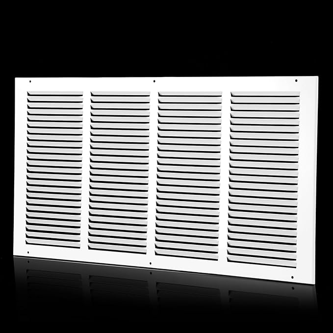20x12 Return Air Grille(Duct Opening Size),Air Return Vent Cover,Flat Vent Cover,Rejillas De Aire Acondicionado para Casa,Return Air Grilles,Outer Dimensions:21.75"Wx13.75"H(20"Wx12"H, Duct Opening)