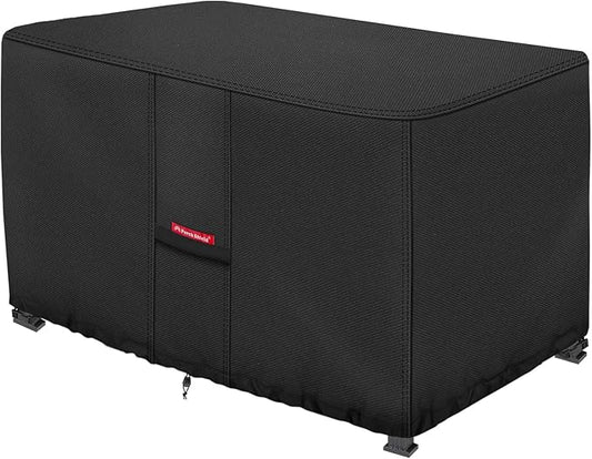 Porch Shield Patio Fire Pit Cover - Waterproof 600D Outdoor Rectangular Fire Table Cover Deck Box Protector - 58 x 24 inch, Black