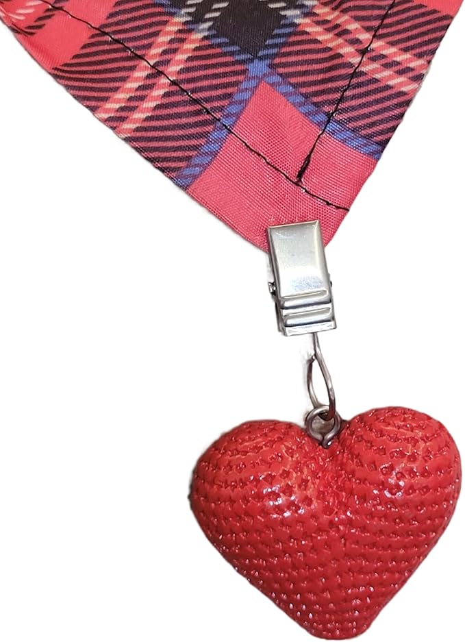 TwoFish Home Set of 4 Red Heart Tablecloth Weights Clips Red Heart Handicraft Tablecloth Clamps Pack of 4